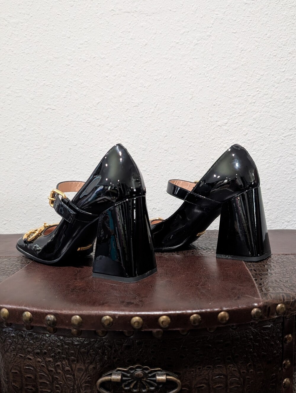 Gucci Baby Horsebit Patent Leather Mary Jane Pumps – Black – Size 36.5 - Picture 7 of 16